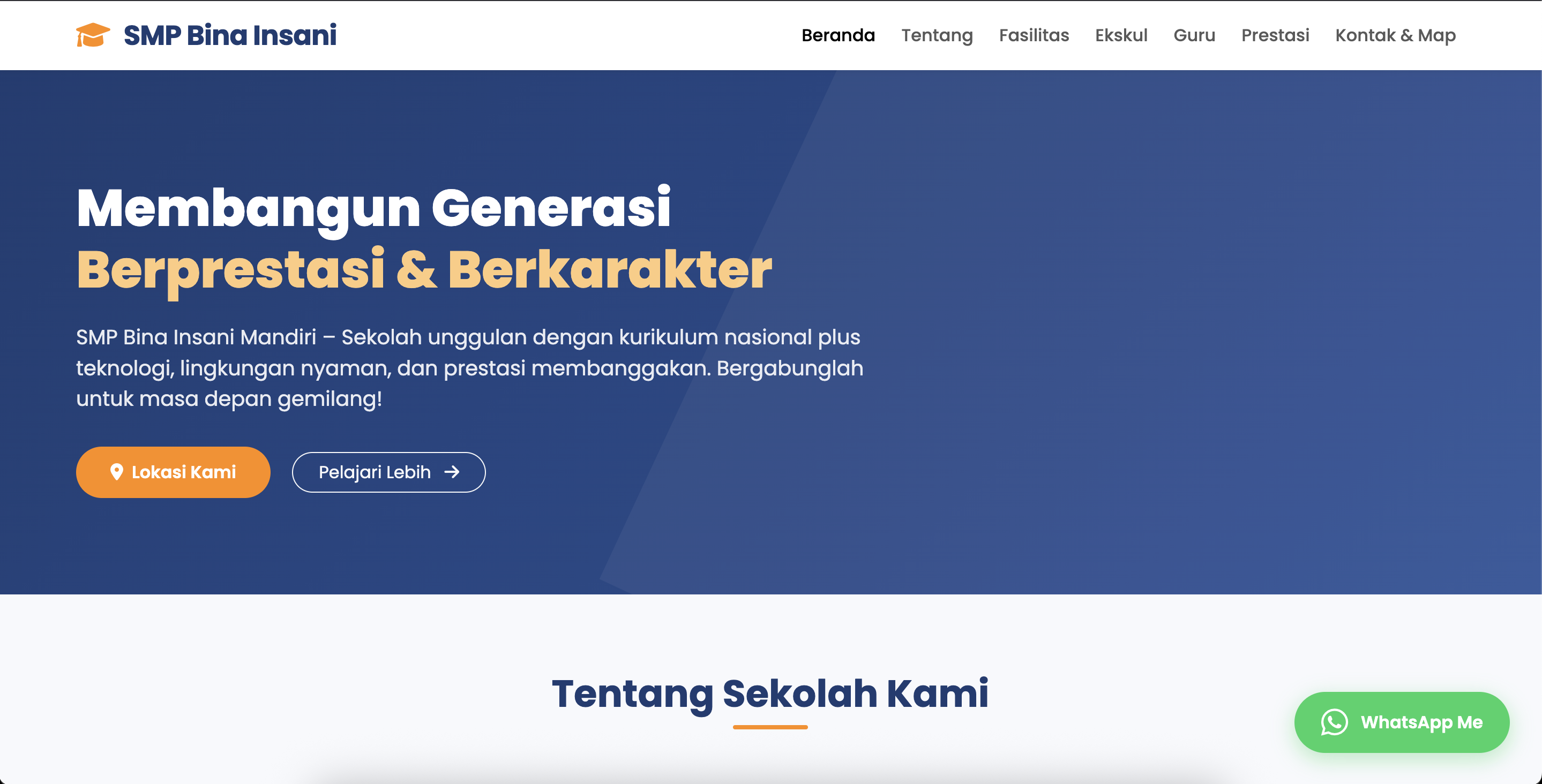 Template Website Sekolah SMP Modern & Profesional